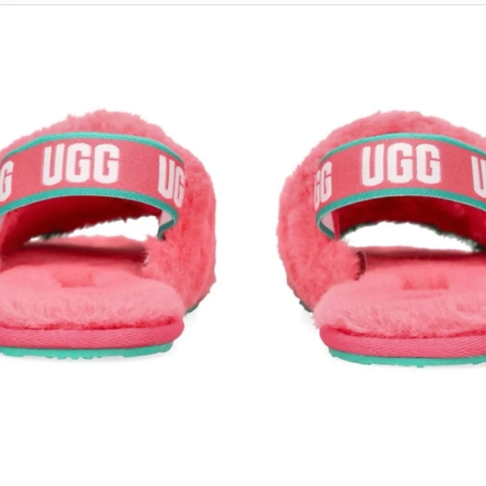 UGG NEW PLUSH FLUFF YEAH WATERMELON SLIPPER SLIDE SANDAL INFANT 6